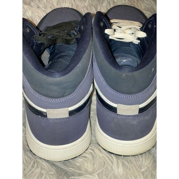 Air Jordan 1 Mid Sneakers Size 11.5 Obsidian black/Sanded purple - Picture 4 of 5